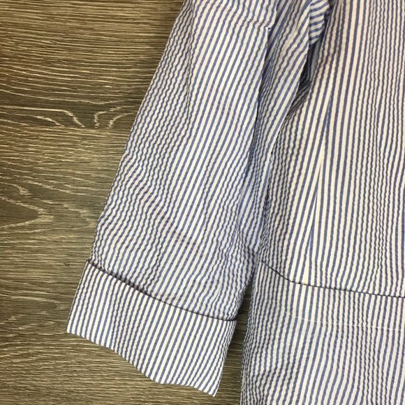 Tahari ASL Seersucker Jacket in blue & white NWT - Picture 6 of 16